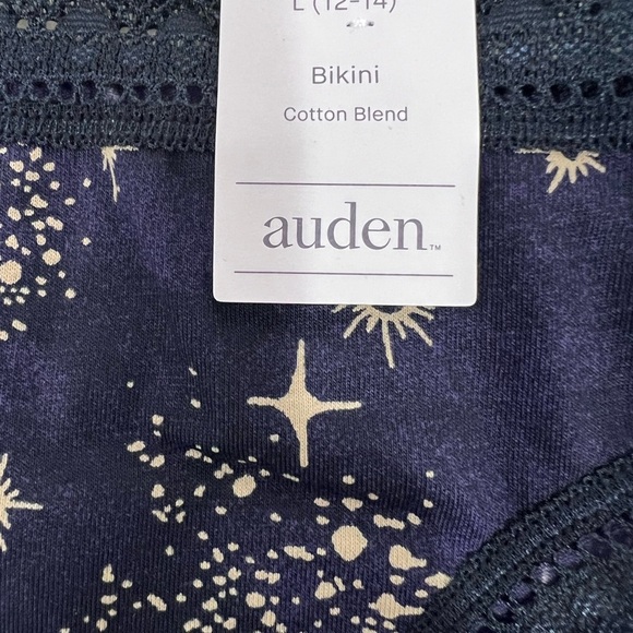 Auden | Navy Celestial Women’s Cotton Bikini with Lace Trim Underwear - Picture 6 of 7